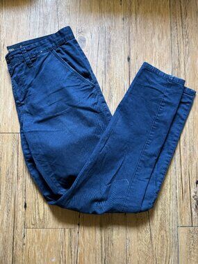 Denim Co Navy Chino Pants W33 L32 Tapered Cotton Casual Slim Fit